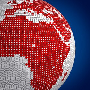 3d model earth dots news