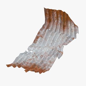 Corrugated Metal Sheets Bent - Large