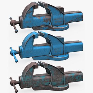 3D model used bench vice