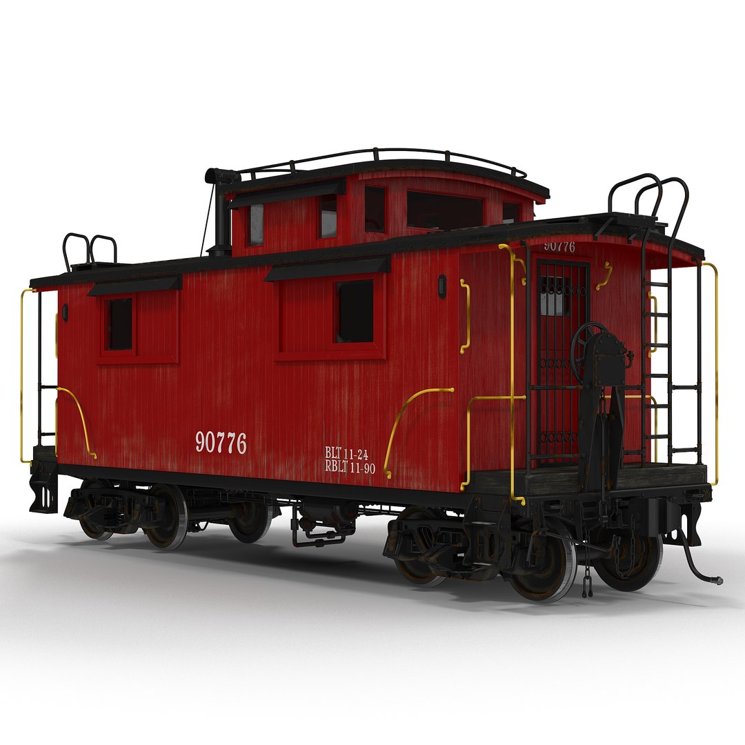 Caboose 3D model preview