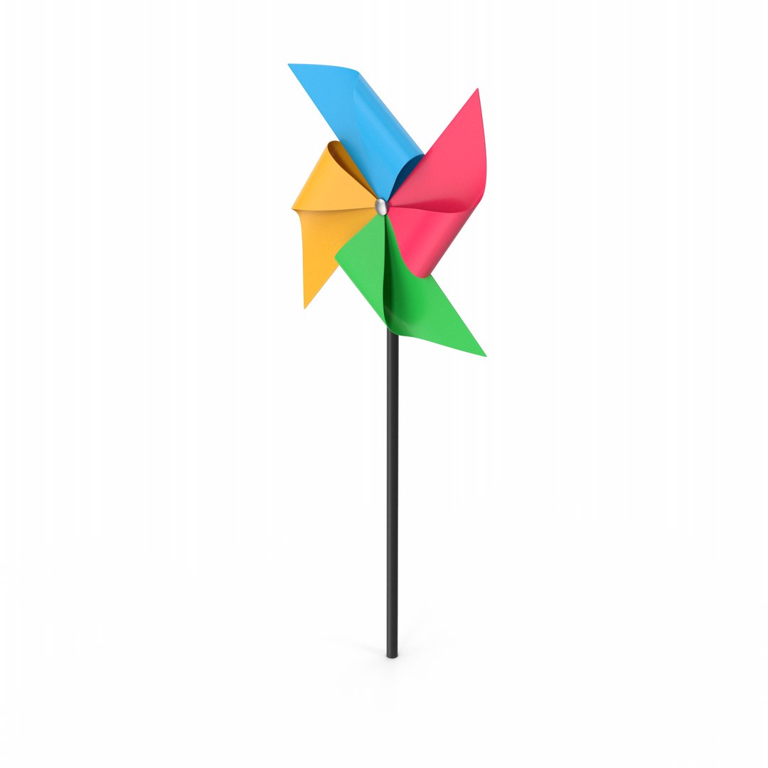 3D Colored Pinwheel - TurboSquid 2061009