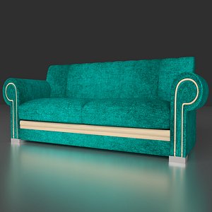 Sofa Turquoise 8K 3D