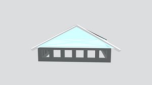 Chinese Style Courtyard Light Well 08 3D Model model