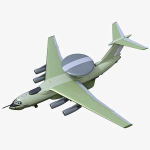 Tactical Surveillance Aircraft Green Rigged for Cinema 4D 3D
