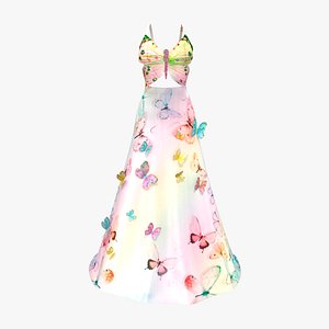 Butterfly Spring Dress model