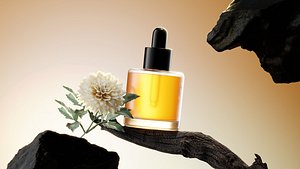 Flowers In The Scene Of Branch Essential Oil For E-Commerce Products Blender