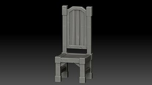 Stylized chair 3D model
