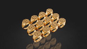 zodiac ring pack 12