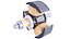 3 Brushed Electric Motor Rotors SET v7