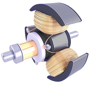 3D Electric Motor Rotor 52 model