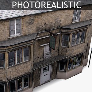 3d model realistic old house