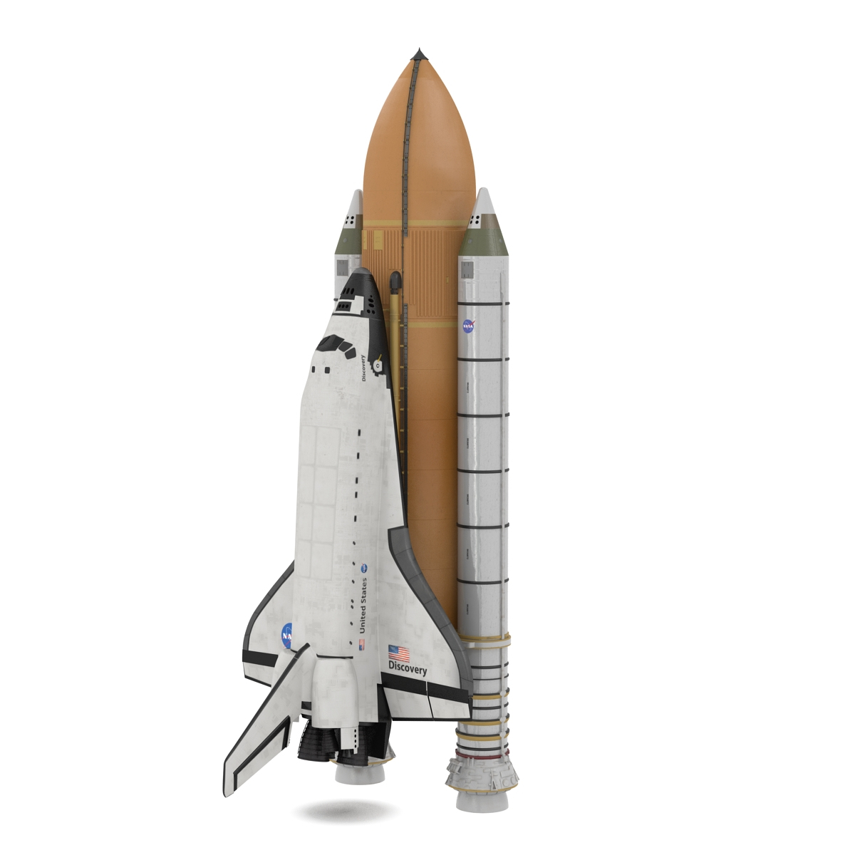 3d Space Shuttle Discovery Boosters Model
