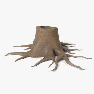 cartoon tree stump model