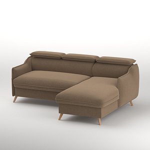 3D model Sofa for Living Room Brown
