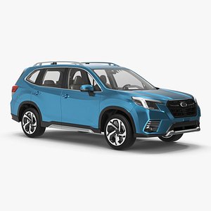 3D model Blue Compact Crossover SUV