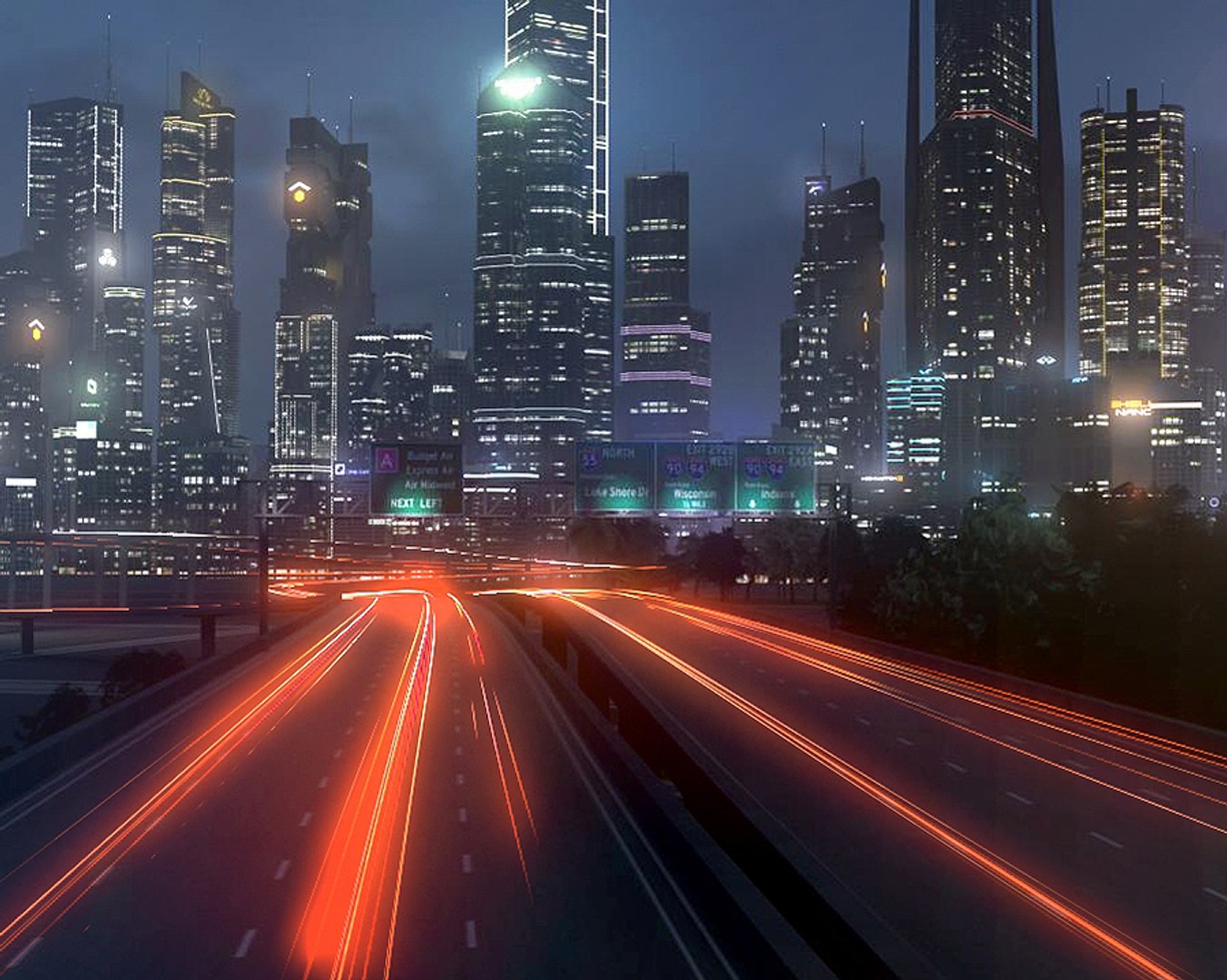 3D freeway city environment road - TurboSquid 1339705