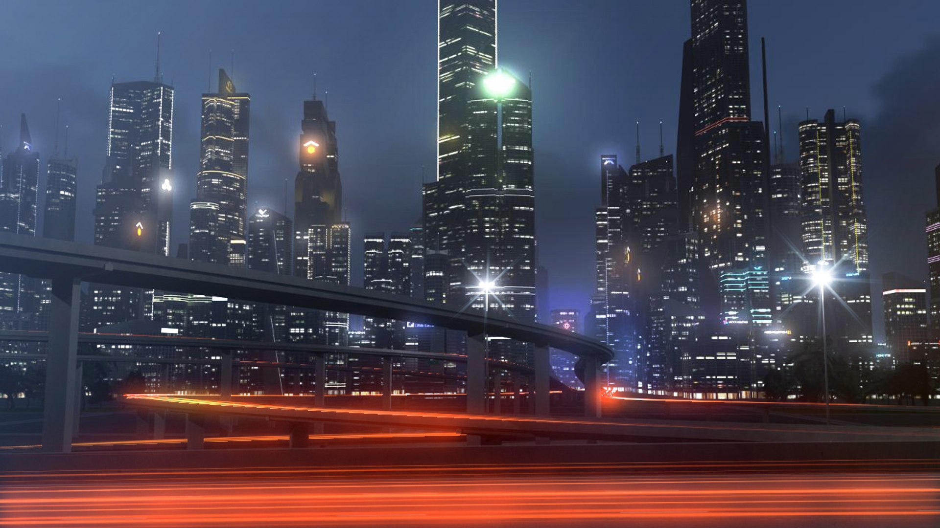 3D Freeway City Environment Road - TurboSquid 1339705