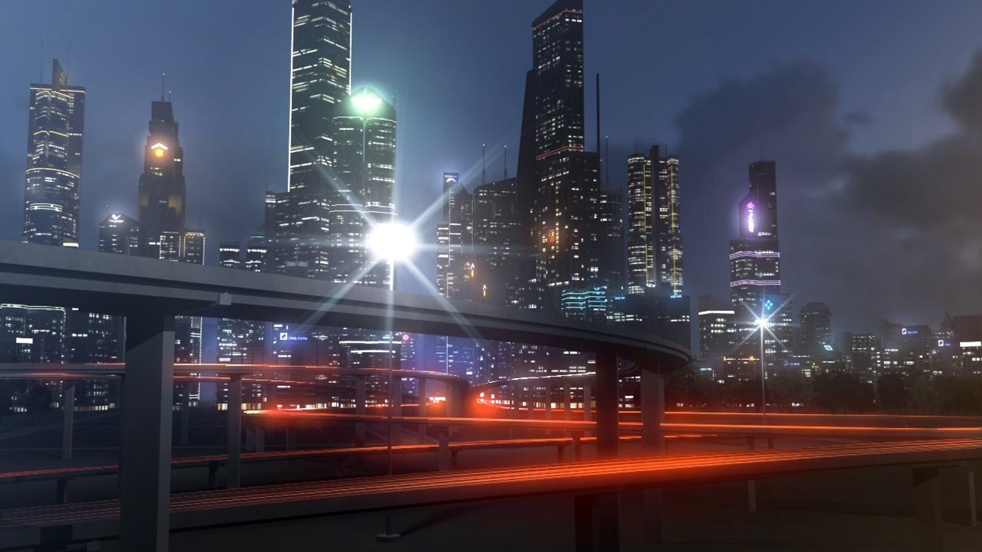 3D Freeway City Environment Road - TurboSquid 1339705