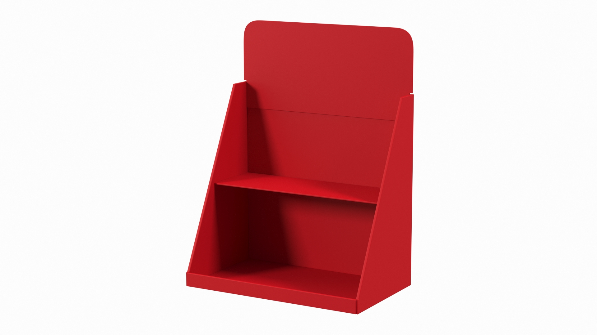 Carton Table Display Stand Triangular Red 3D Model TurboSquid 2132192