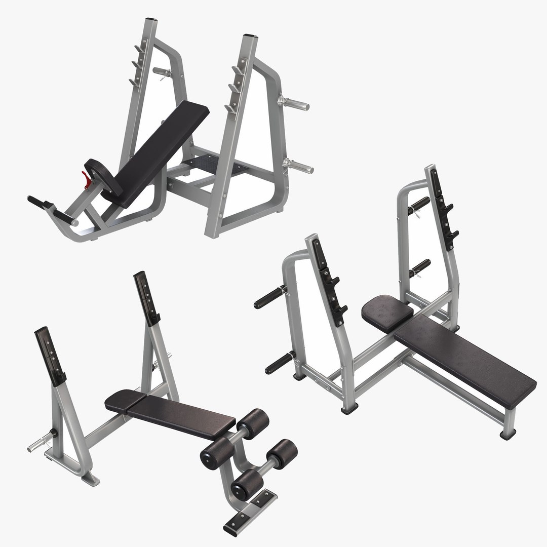 3D Bench Barbell Press Collection - TurboSquid 1826313