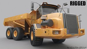 Articulated dump truck 3D