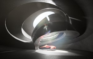 3D Dynamic Metal Room Low-poly 3D model