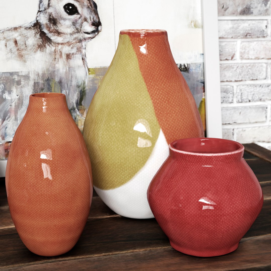 3d Vases Forsythia Model