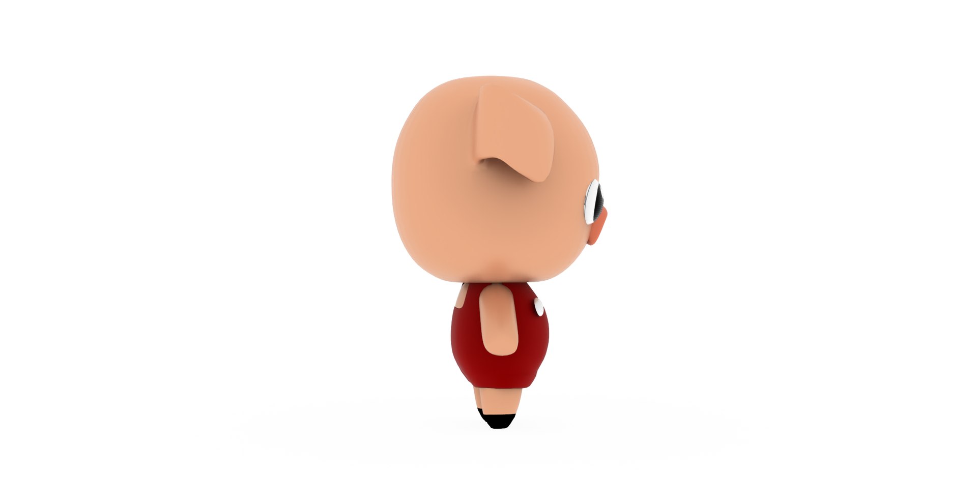 Cartoon Pig Animated Low Poly Model - TurboSquid 2122505