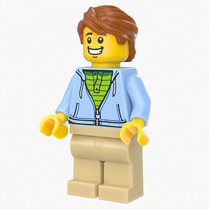 3D Lego Minifig Male 2 model