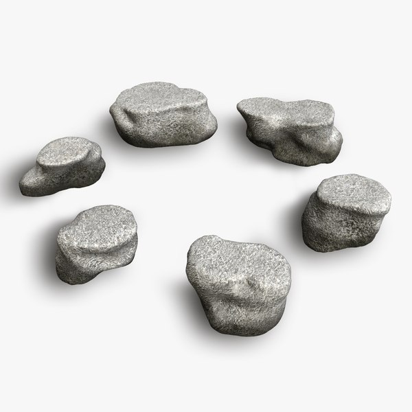 modelo 3d Short Flat Rocks - White 2 - TurboSquid 1982419