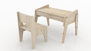 table chair cnc 3D model