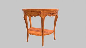 Flower Carved Corner Foyer Table 3D model