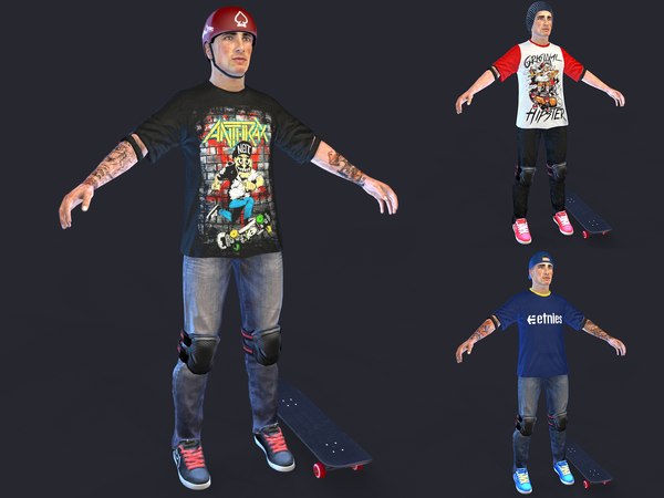 3D skater 2019 model