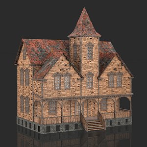 3D Old Medieval Abandoned House 3
