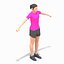 flexión hacia adelante levantar ejercicio mujer animación