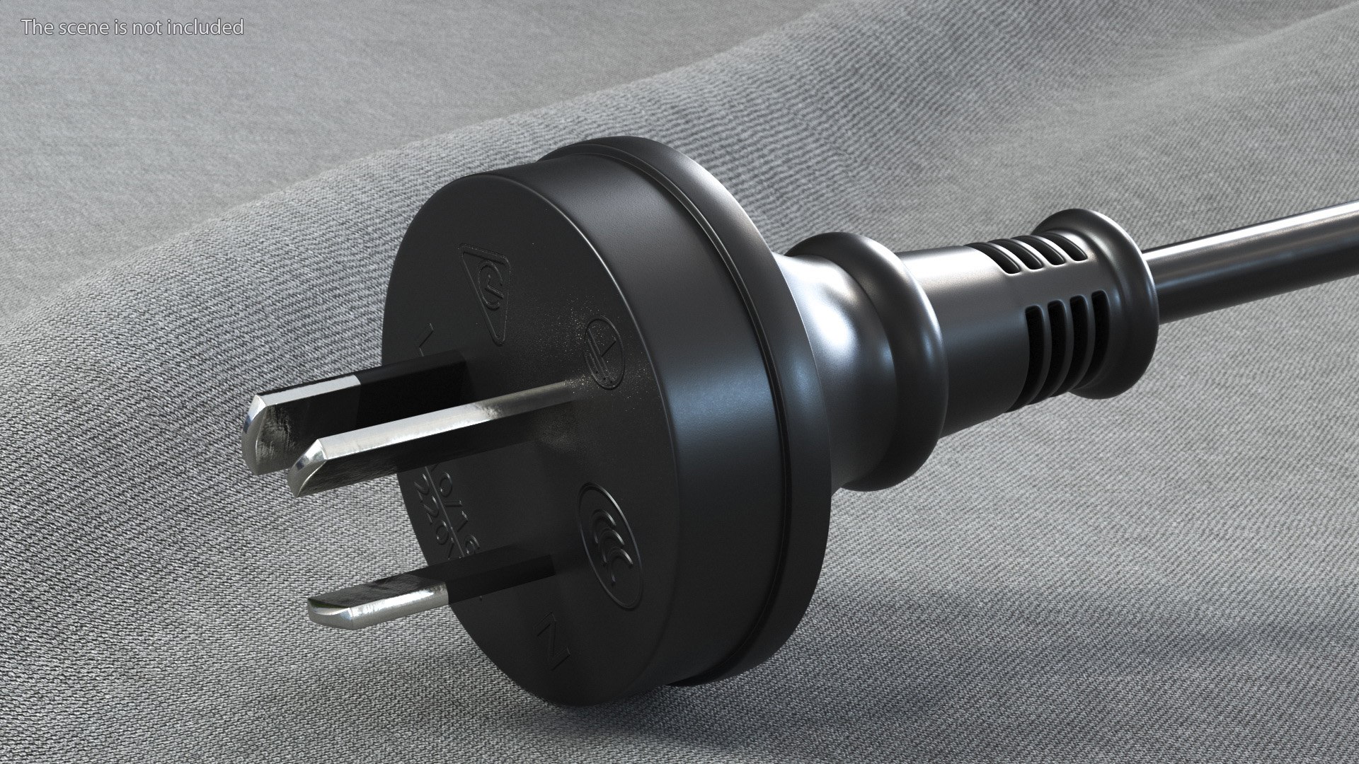 Type I Electric Plug Grounded Rigged for Cinema 4D 3D model for industrial visualization, technical presentation, simulation, product rendering, and animation
