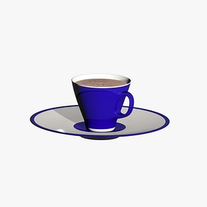 3d blue cup model