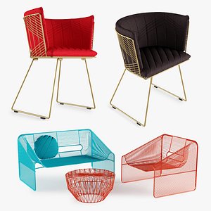 Bend Outdoor Furniture Set 3D model
