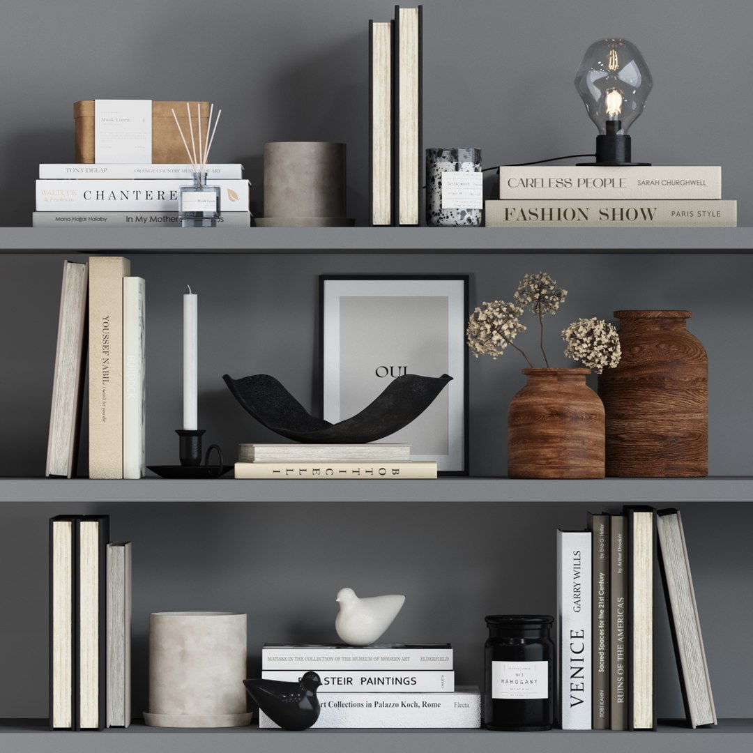 Decor Shelf Set Zara Home 14 3D Model TurboSquid 1797447