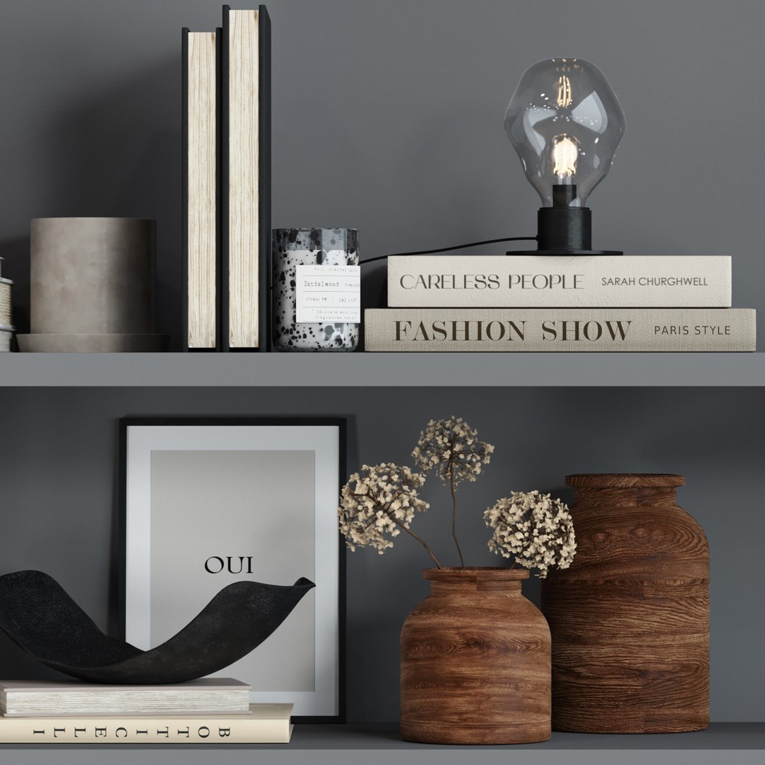 Decor Shelf Set Zara Home 14 3D Model TurboSquid 1797447