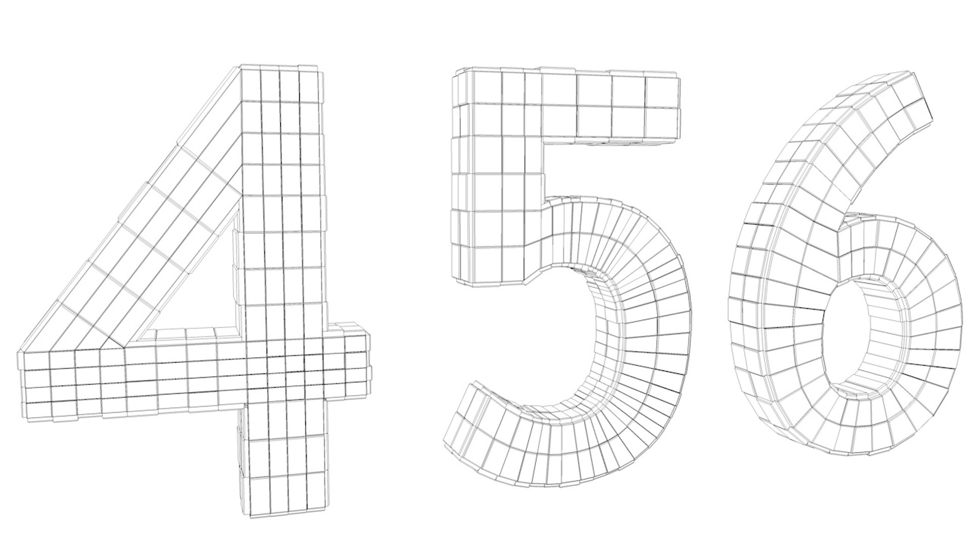 3D numbers - model - TurboSquid 1566595