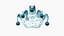 Carnival Mask H10 White Blue - Costume Character Design