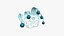 Carnival Mask H10 White Blue - Costume Character Design