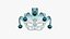 Carnival Mask H10 White Blue - Costume Character Design