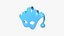 Carnival Mask H10 White Blue - Costume Character Design