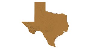 3D State of Texas STL model 3D Project model