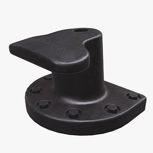 T-Head Mooring Bollard 3D model