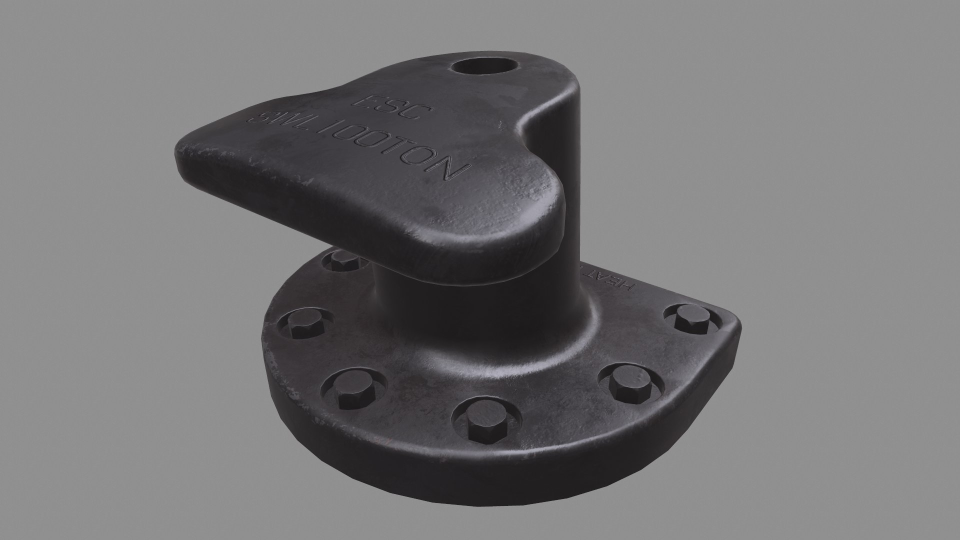 T-Head Mooring Bollard 3D Model - TurboSquid 2039873