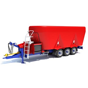 3D Trailed Feed Mixer model