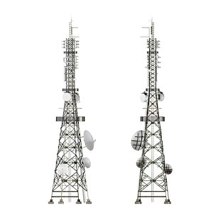 Radar signal tower utility pole industrial building
